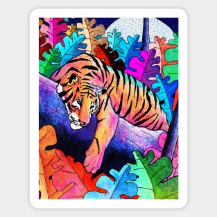 The lazy tiger Sticker